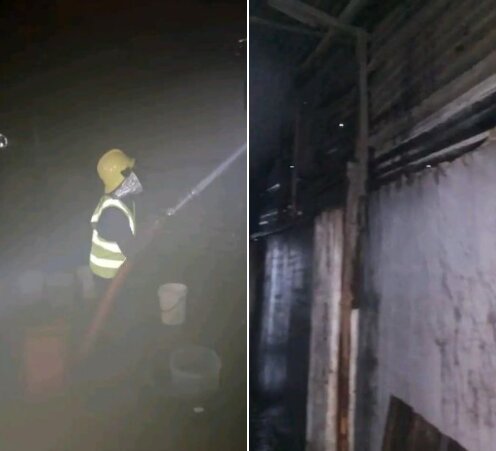 House burnt by fire