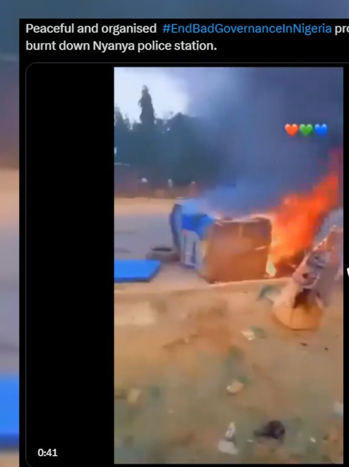 zwmsz Nyanya Police Station Burning Fact Check