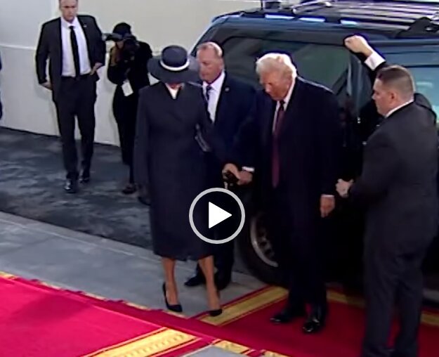 Moment President Joe Biden And First Lady Jill Biden Welcomed President-Elect Donald Trump And Melania Trump To The White House [VIDEO]