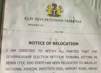 Edo Election Tribunal Relocates To Abuja