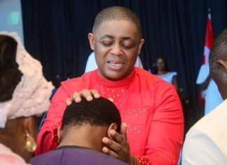 Fani-Kayode Seen Preaching, Laying Hands On Abuja Church Members
