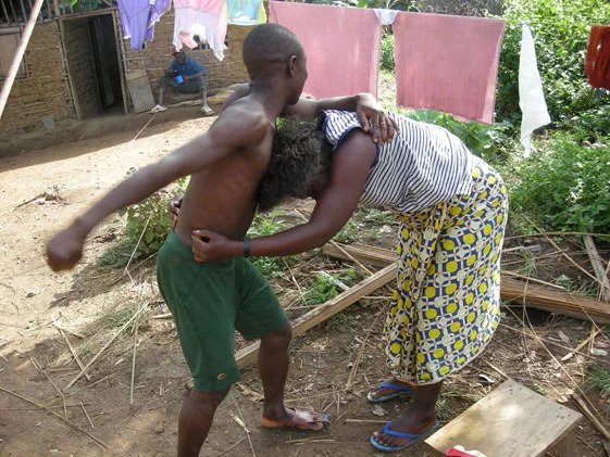 Man and Woman Fighting