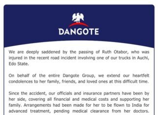 Dangote Group Reacts To Death Of Phyna’s Sister, Ruth Otabor