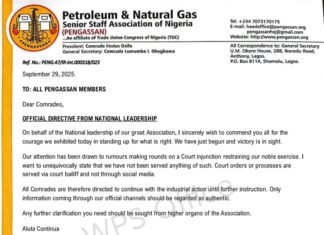 PENGASSAN Reacts To Court Order Stopping Strike Against Dangote Refinery