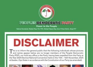 PDP Issues Disclaimer On Wike, Anyanwu, Fayose, Others