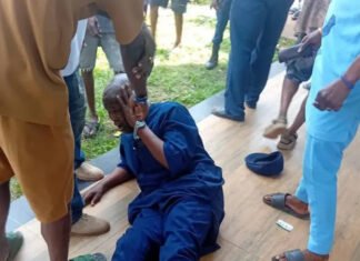 APC Chairman Beaten As Party Meeting Erupts In Chaos