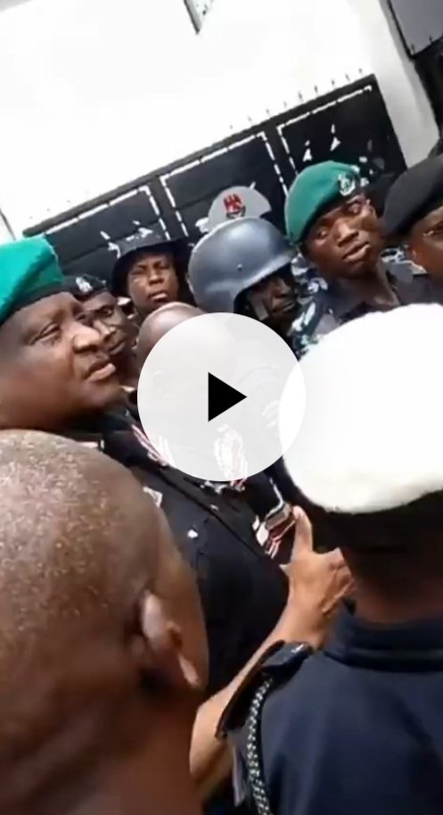 “How Can You Say You Will Deal With People, You Cannot Intimidate Us, We Are Fighting For Our Rights” — Retired Police Officers Clash With Serving Officers During Pension Protest