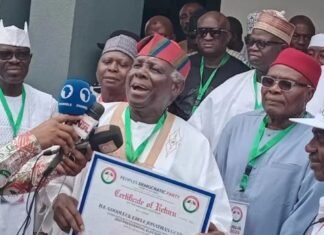 Turaki-Led PDP Changes Convention Venue After Police Barricade, Ratifies Jonathan As 2027 Presidential Candidate