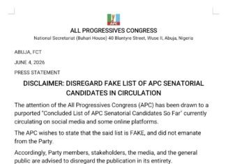 APC Opens Up On Viral List Of Senatorial Candidates Circulating Online
