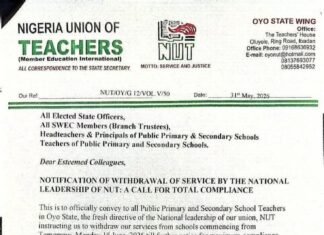 NUT Directs Teachers To Begin Indefinite Strike In Oyo