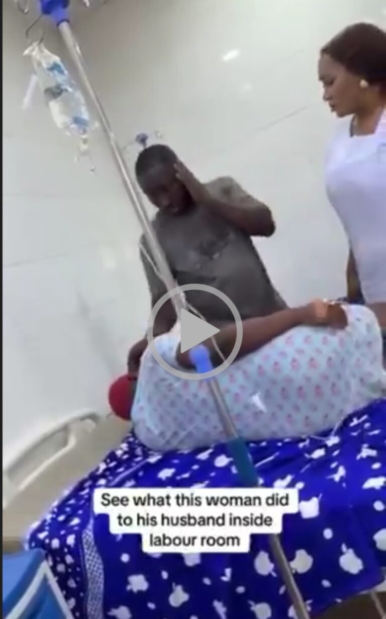 Drama As Pregnant Wife Attacks Husband In Labour Room [VIDEO]